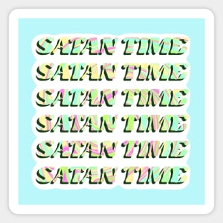 Satan Time Sticker